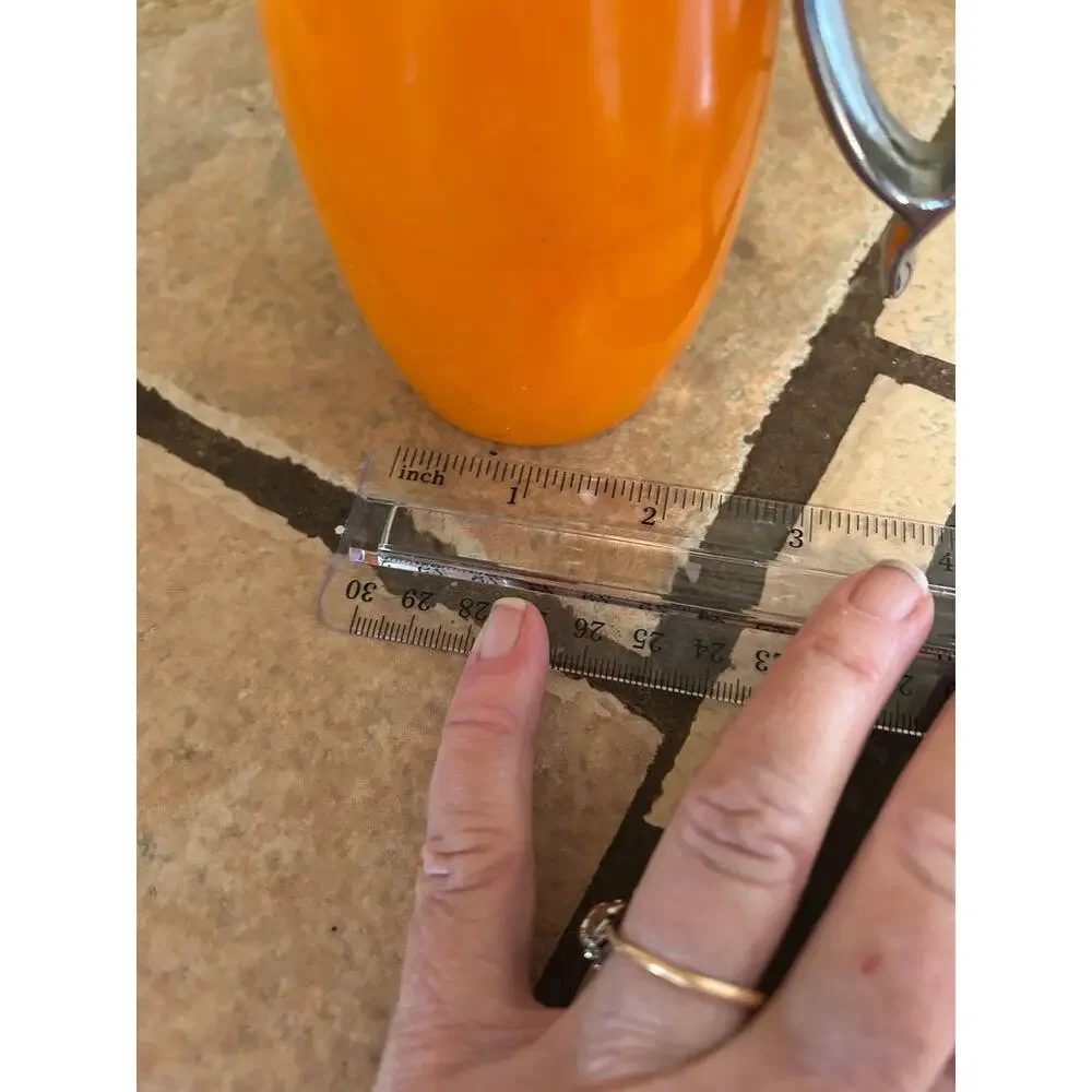 1960/70's Vintage Creamer or syrup Glass Dispenser Orange 6